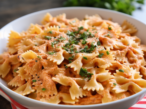 Bow Tie Pasta with Tomato Cream Sauce Recipe