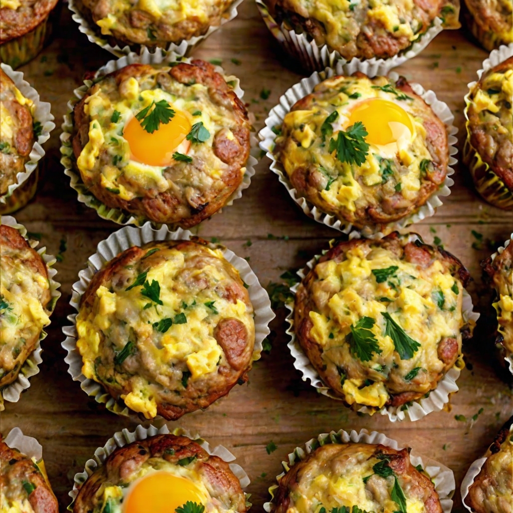 Breakfast Sausage and Egg Muffins Recipe