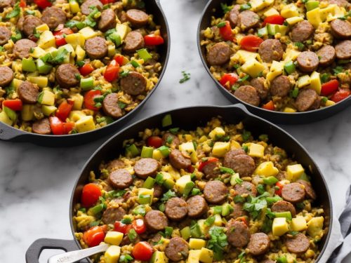 Breakfast Sausage and Vegetable Scramble