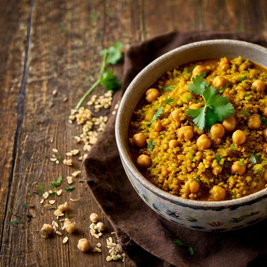 Bulgur and Chickpea Curry