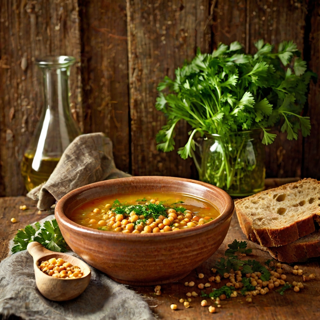 Bulgur and Chickpea Soup