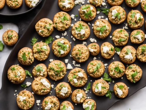 Bulgur and Feta Stuffed Mushrooms Recipe