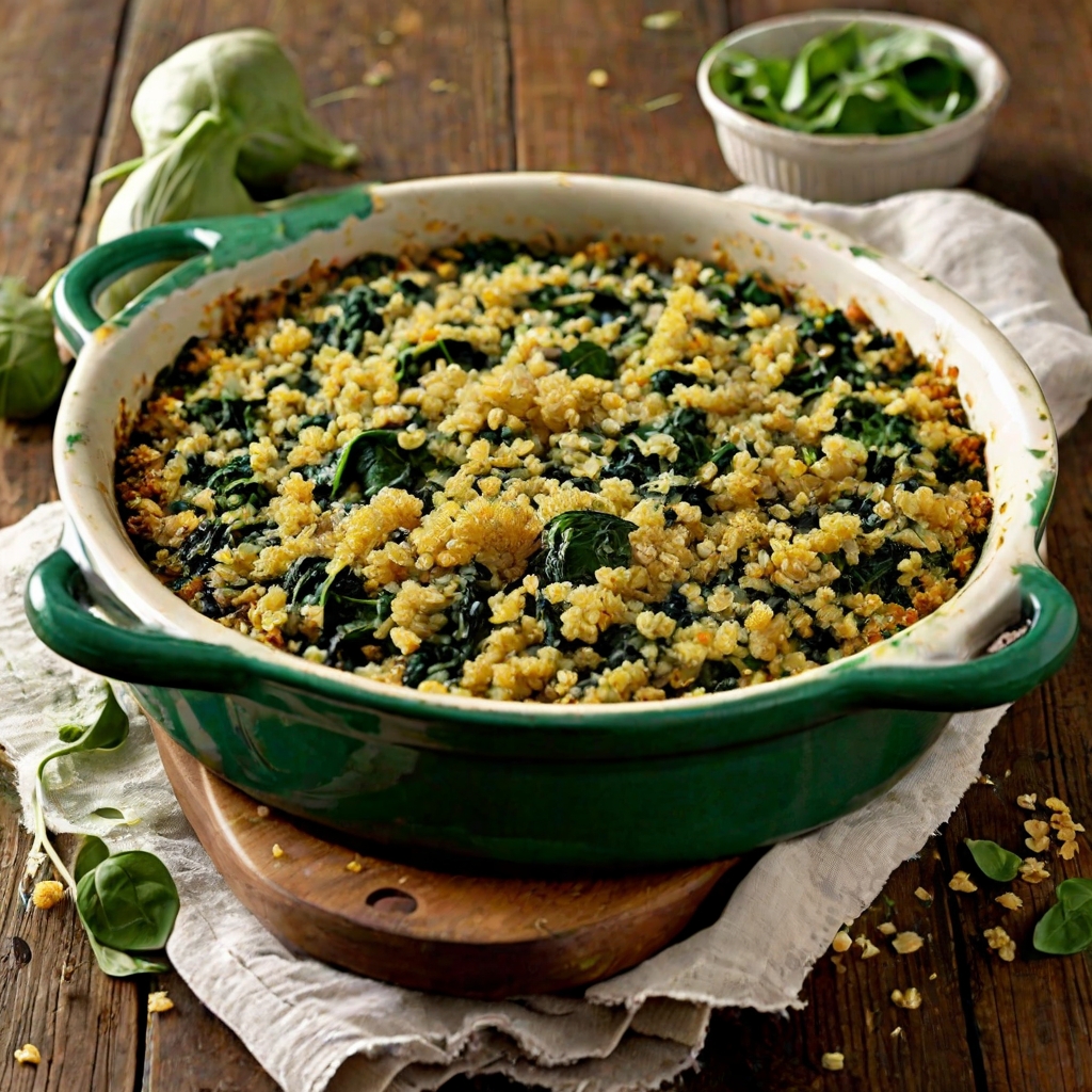 Bulgur and Spinach Casserole Recipe