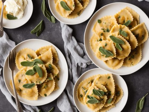 Butternut Squash and Sage Ravioli with Brown Butter Sauce