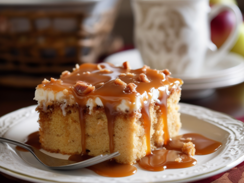 Caramel Apple Poke Cake Recipe