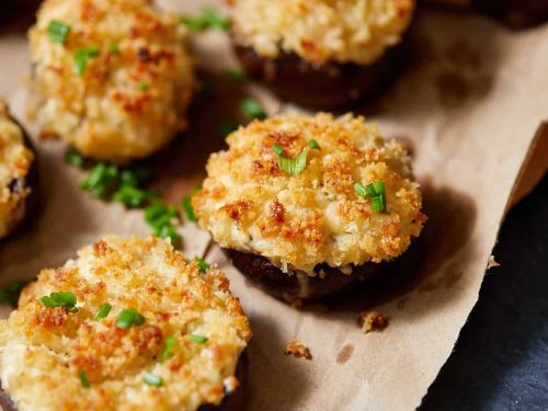 Caraway-and-Cream-Cheese-Stuffed-Mushrooms-Recipe