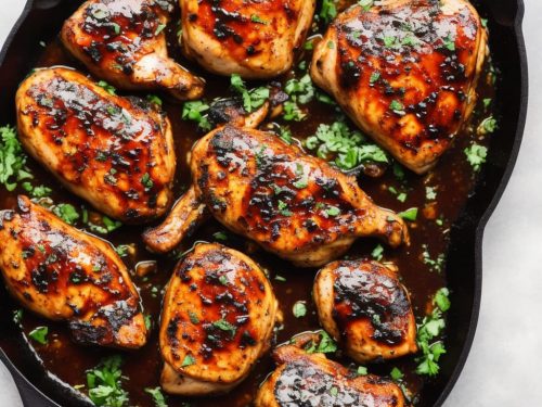 Cast Iron Skillet Balsamic Glazed Chicken Recipe