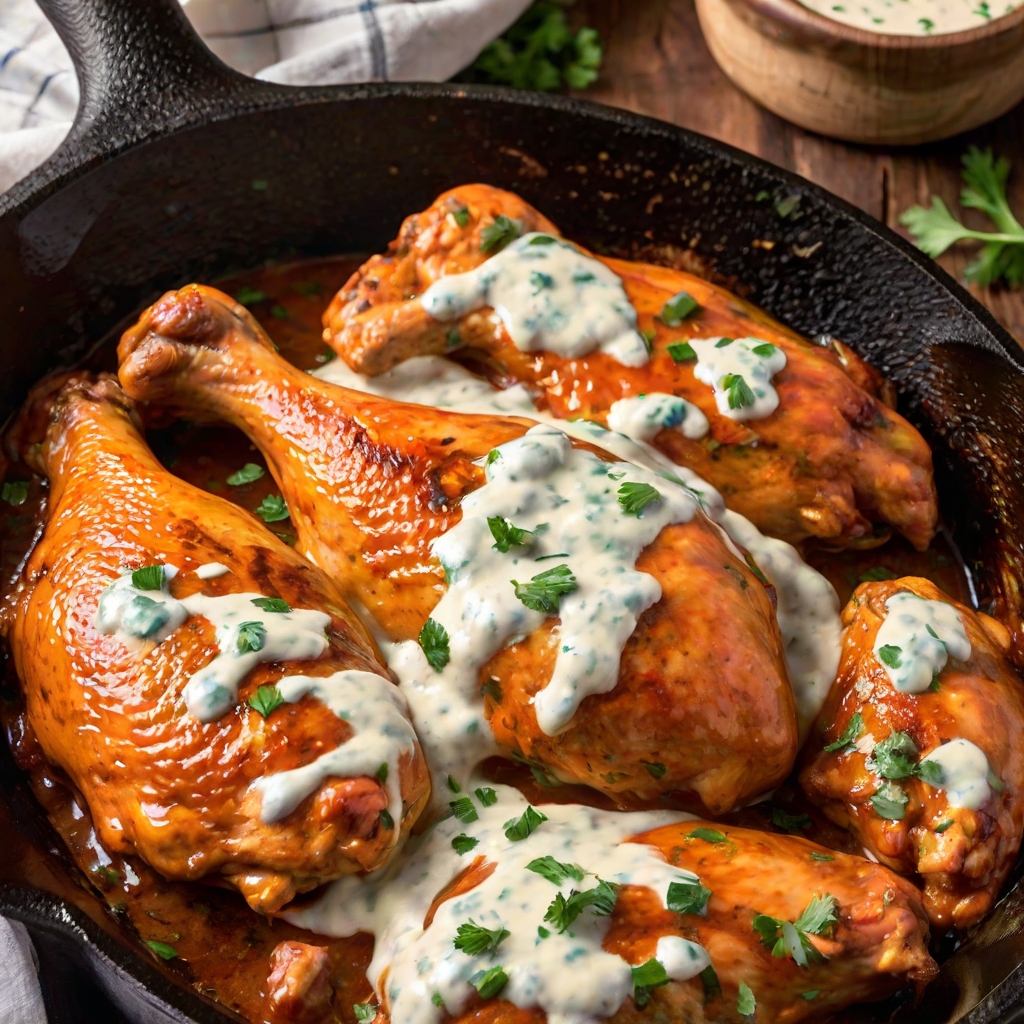 Cast Iron Skillet Buffalo Chicken Recipe