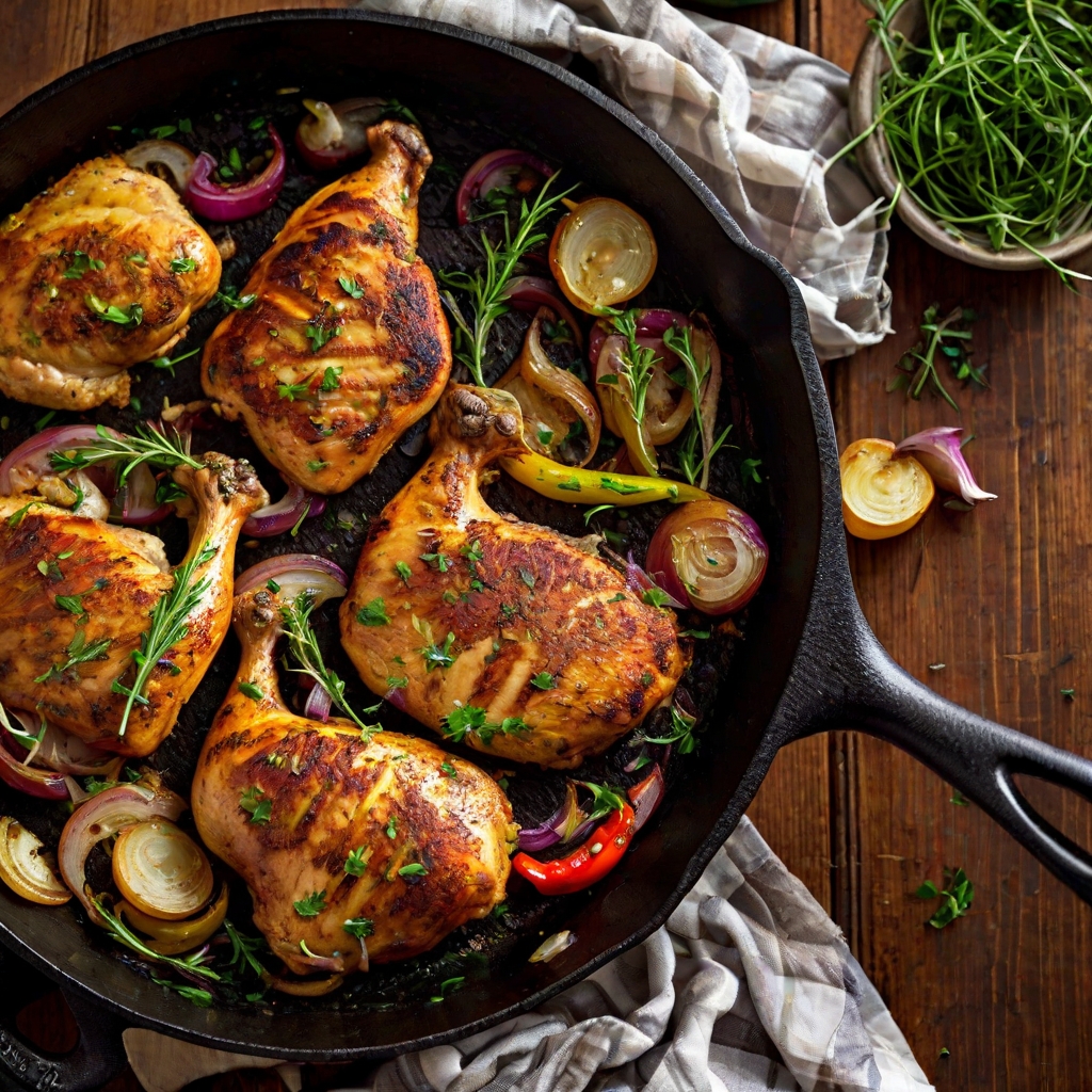 Cast Iron Skillet Cajun Chicken Recipe