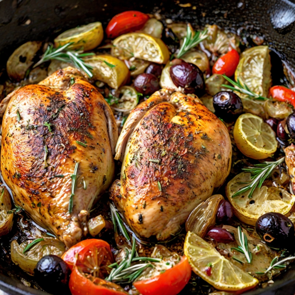 Cast Iron Skillet Greek Chicken