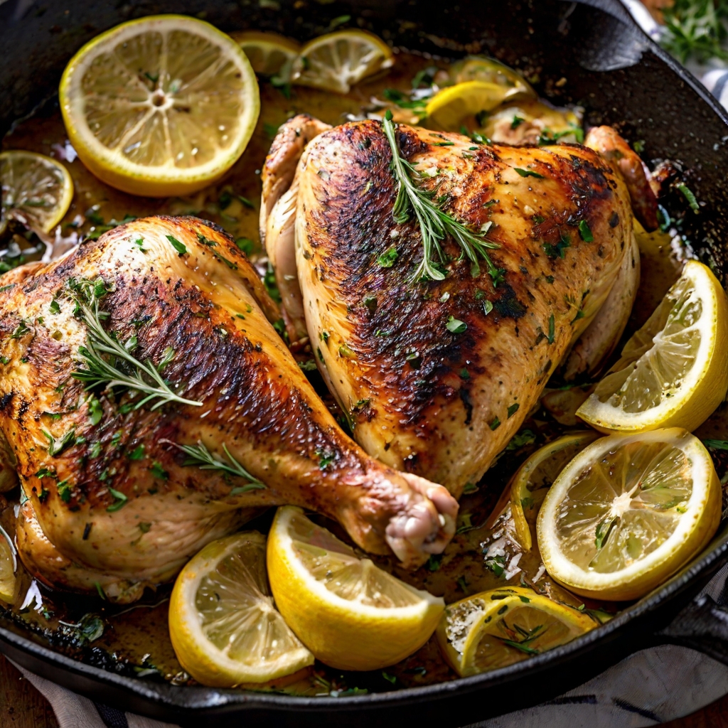 Cast Iron Skillet Lemon Pepper Chicken Recipe