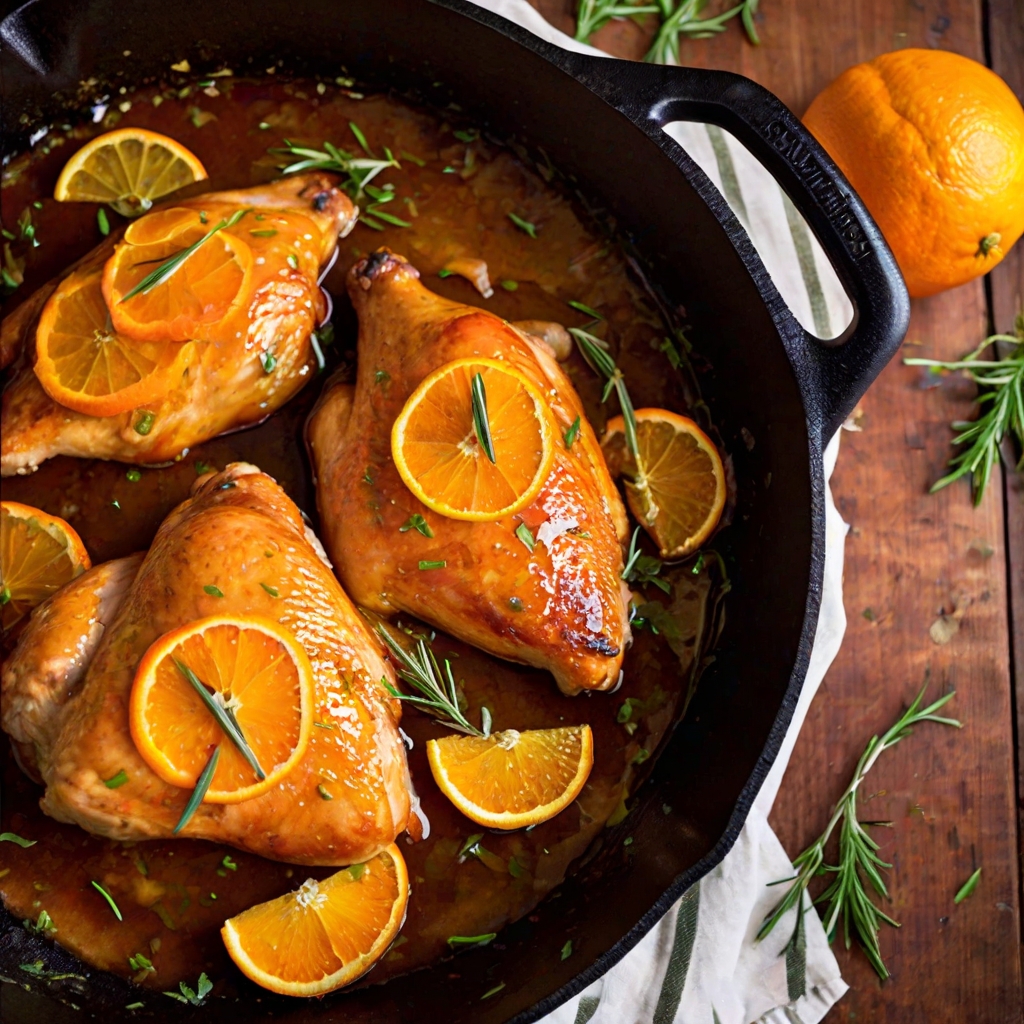 Cast Iron Skillet Orange Glazed Chicken Recipe