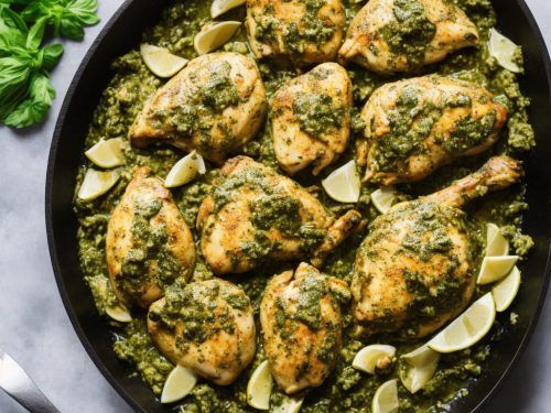 Cast Iron Skillet Pesto Chicken Recipe