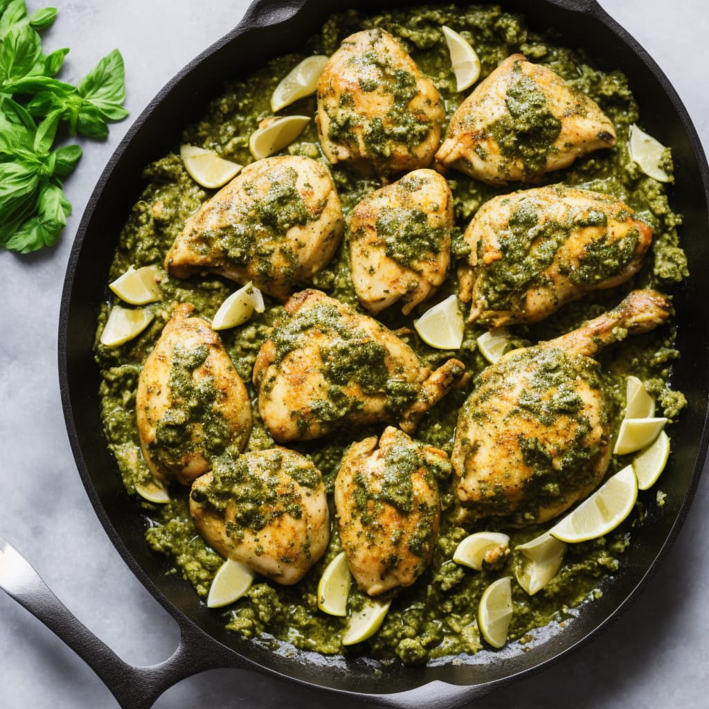 Cast Iron Skillet Pesto Chicken Recipe