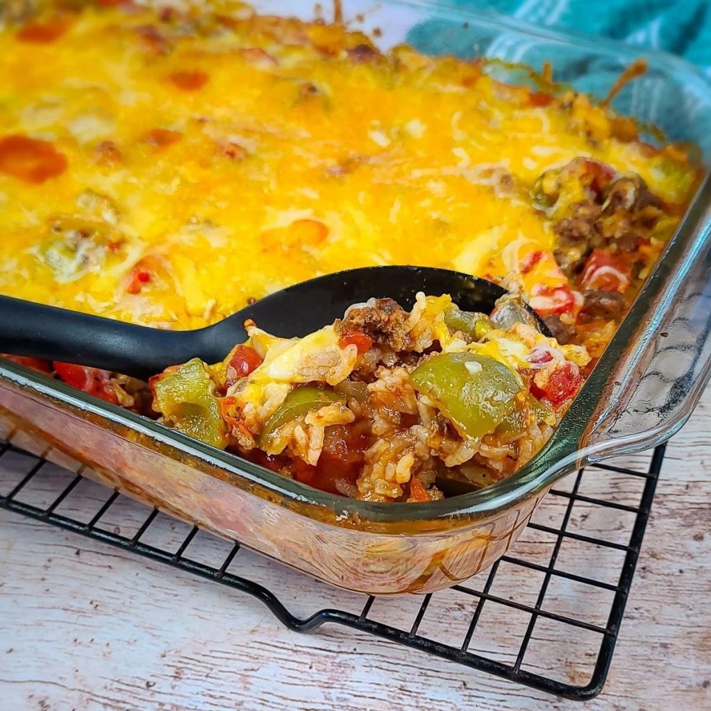 Cheesy Green Bell Pepper Casserole Recipe