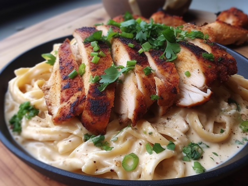 Chef Paul Prudhomme's Cajun Chicken Alfredo