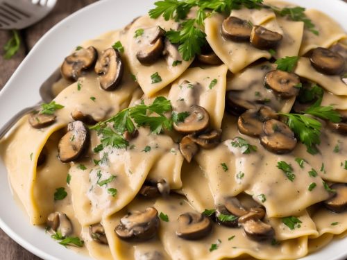 Chicken and Mushroom Ravioli with Marsala Cream Sauce