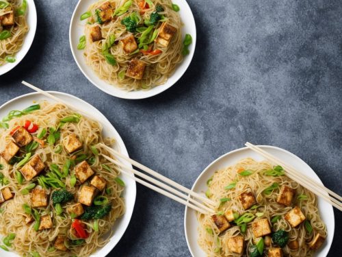 Chinese Tofu and Vegetable Rice Noodles