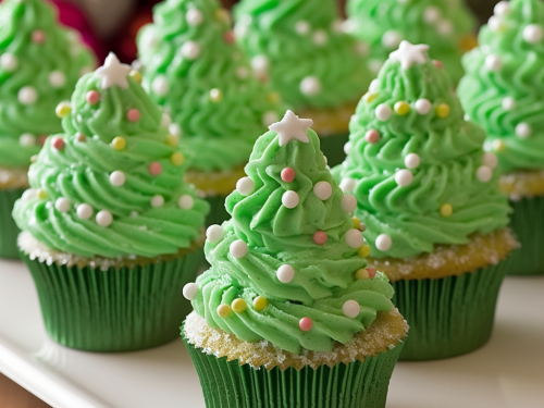 Christmas Tree Cupcakes