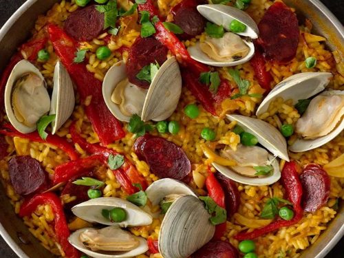 Clam and Chorizo Paella