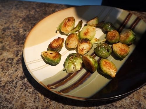 Coconut Oil Roasted Brussels Sprouts