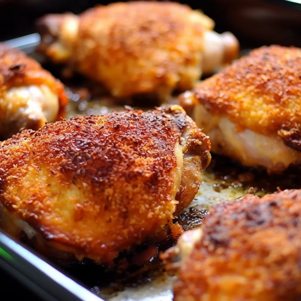 Crispy Baked Chicken Thighs