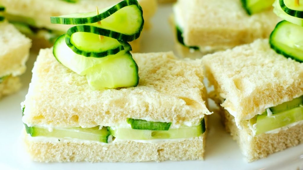 Cucumber and Cream Cheese Tea Sandwiches