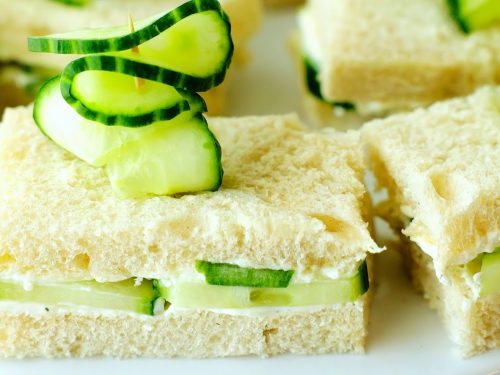 Cucumber and Cream Cheese Tea Sandwiches