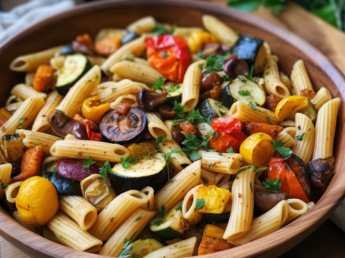 Dairy Free Roasted Vegetable Pasta Recipe