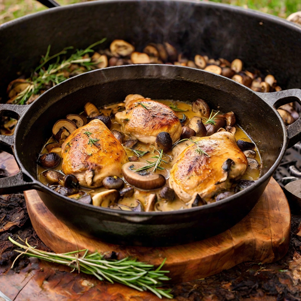 Dutch Oven Mushroom Chicken Recipe