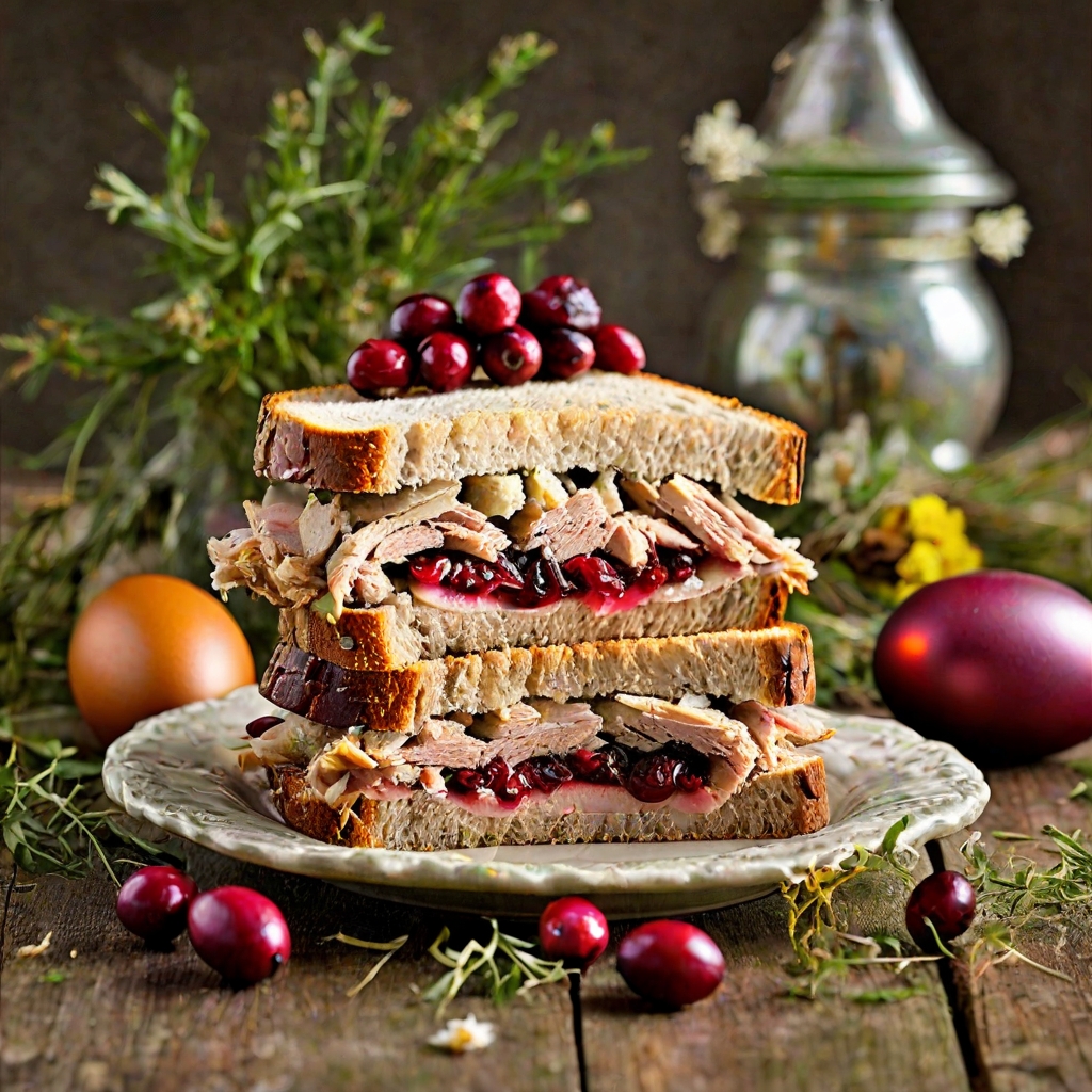 Easter Leftover Turkey and Stuffing Sandwich