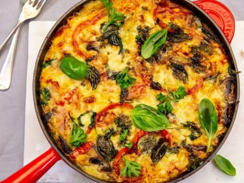 Easter Leftover Vegetable and Ham Frittata Recipe