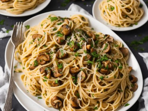 Enoki Mushroom and Garlic Butter Pasta