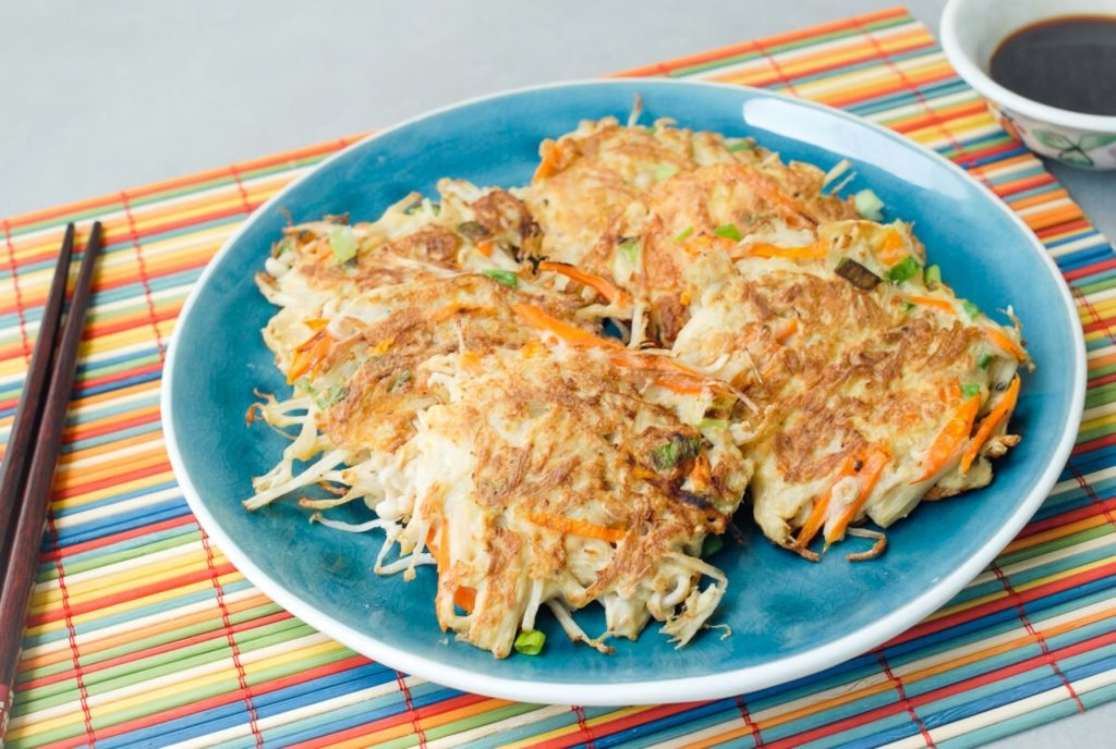 Enoki Mushroom Pancakes