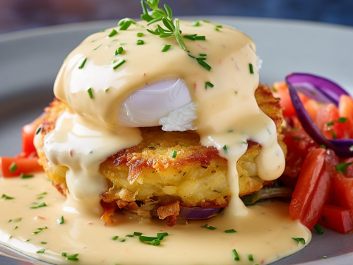 Fountain Blue Restaurant's Crab Cake Benedict Recipe