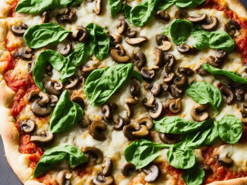 Giordano's Spinach and Mushroom Pizza