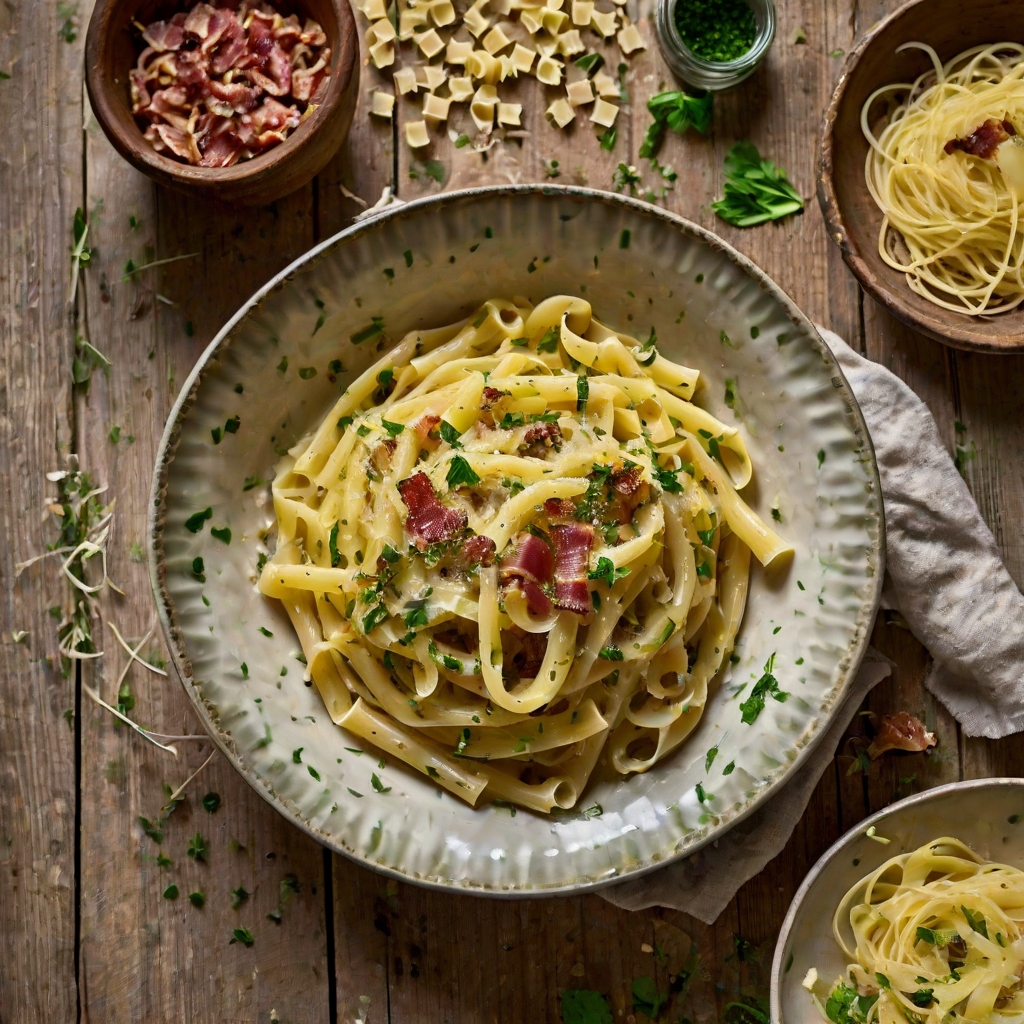 Gluten-Free Fettuccine Carbonara