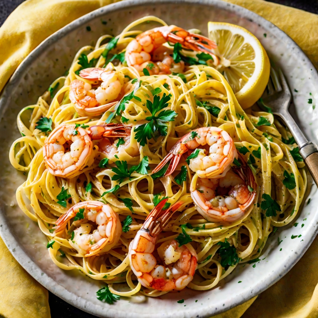 Gluten-Free Lemon Garlic Shrimp Linguine Recipe