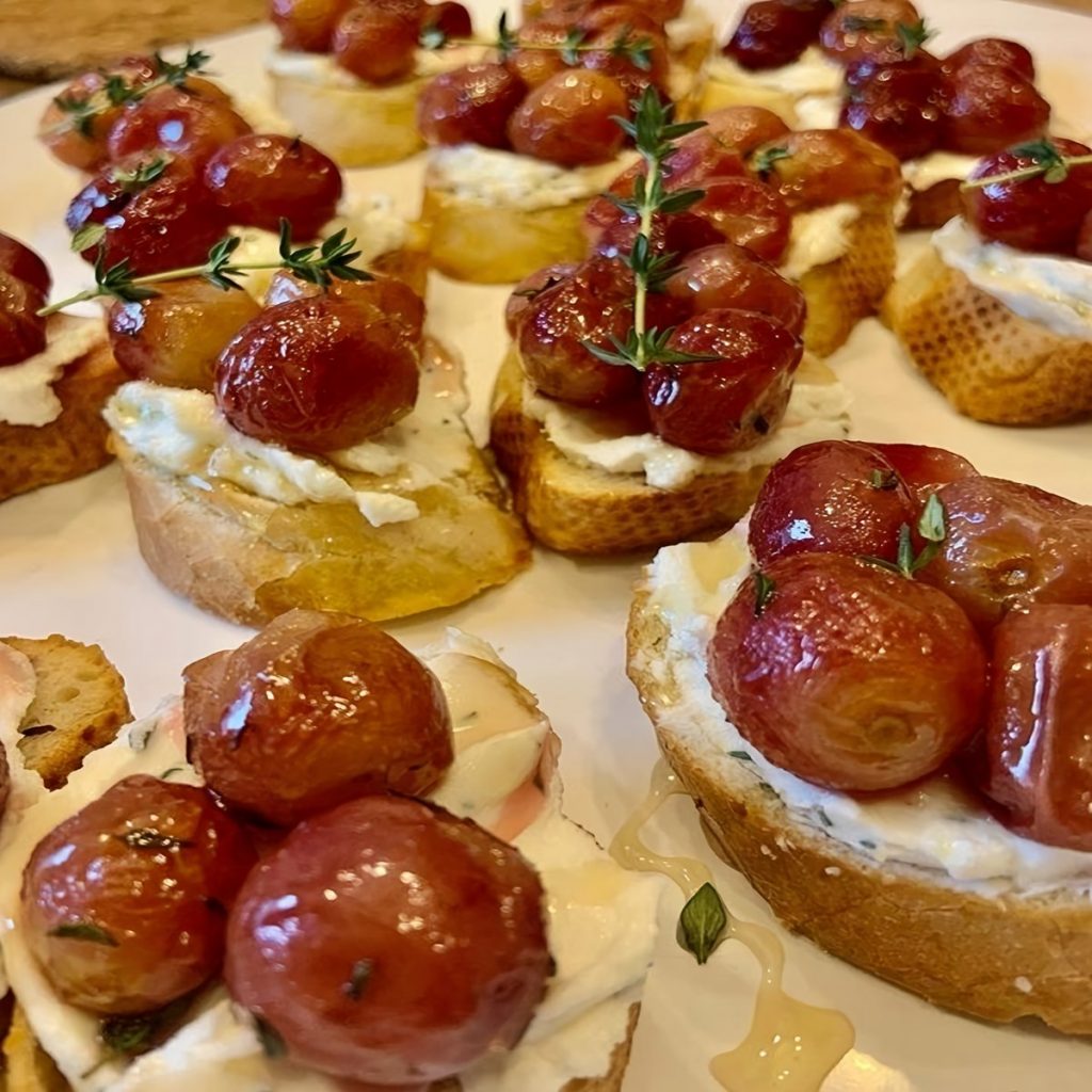 Grape and Brie Crostini Recipe