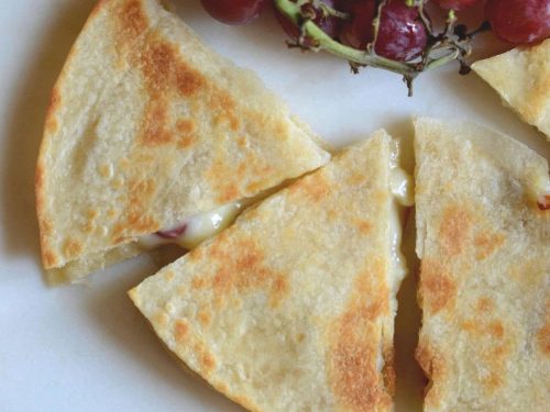 Grape and Camembert Quesadilla