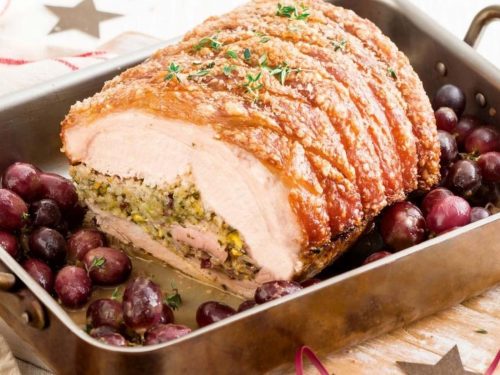 Grape Stuffed Pork Tenderloin Recipe