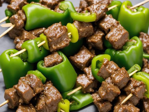 Green Bell Pepper and Beef Skewers Recipe