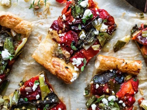 Green Bell Pepper and Goat Cheese Tart Recipe