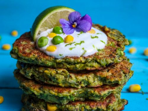 Green-Pea-and-Corn-Fritters-Recipe