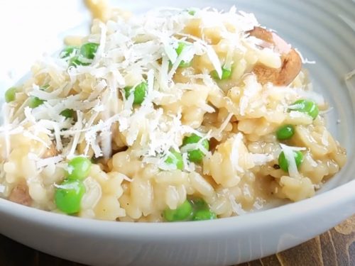 Green-Pea-and-Mushroom-Risotto-Recipe