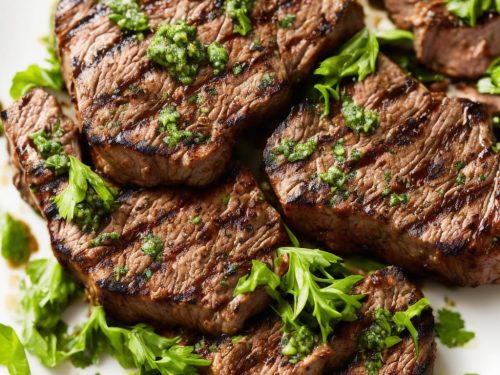 Grilled Steak with Chimichurri Sauce