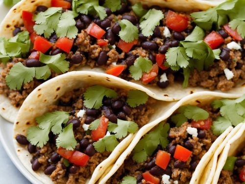 Ground Pork and Black Bean Tacos