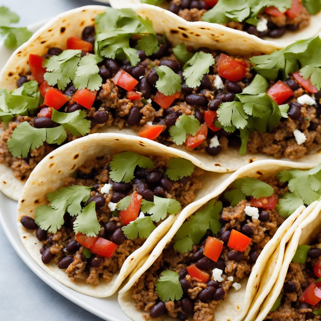 Ground Pork and Black Bean Tacos