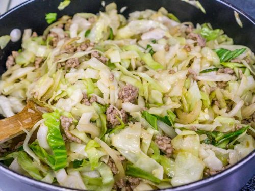 Ground Pork and Cabbage Skillet Recipe