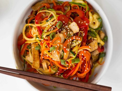 Ground Pork and Zucchini Noodle Stir-Fry Recipe